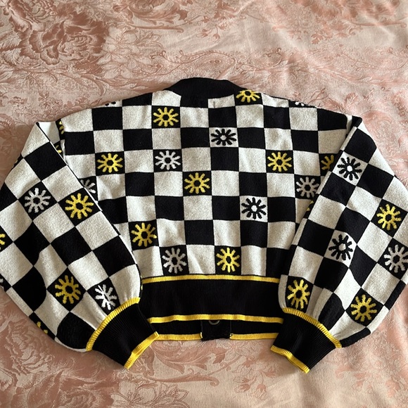 River island checkered cardigan sweater - Picture 2 of 4